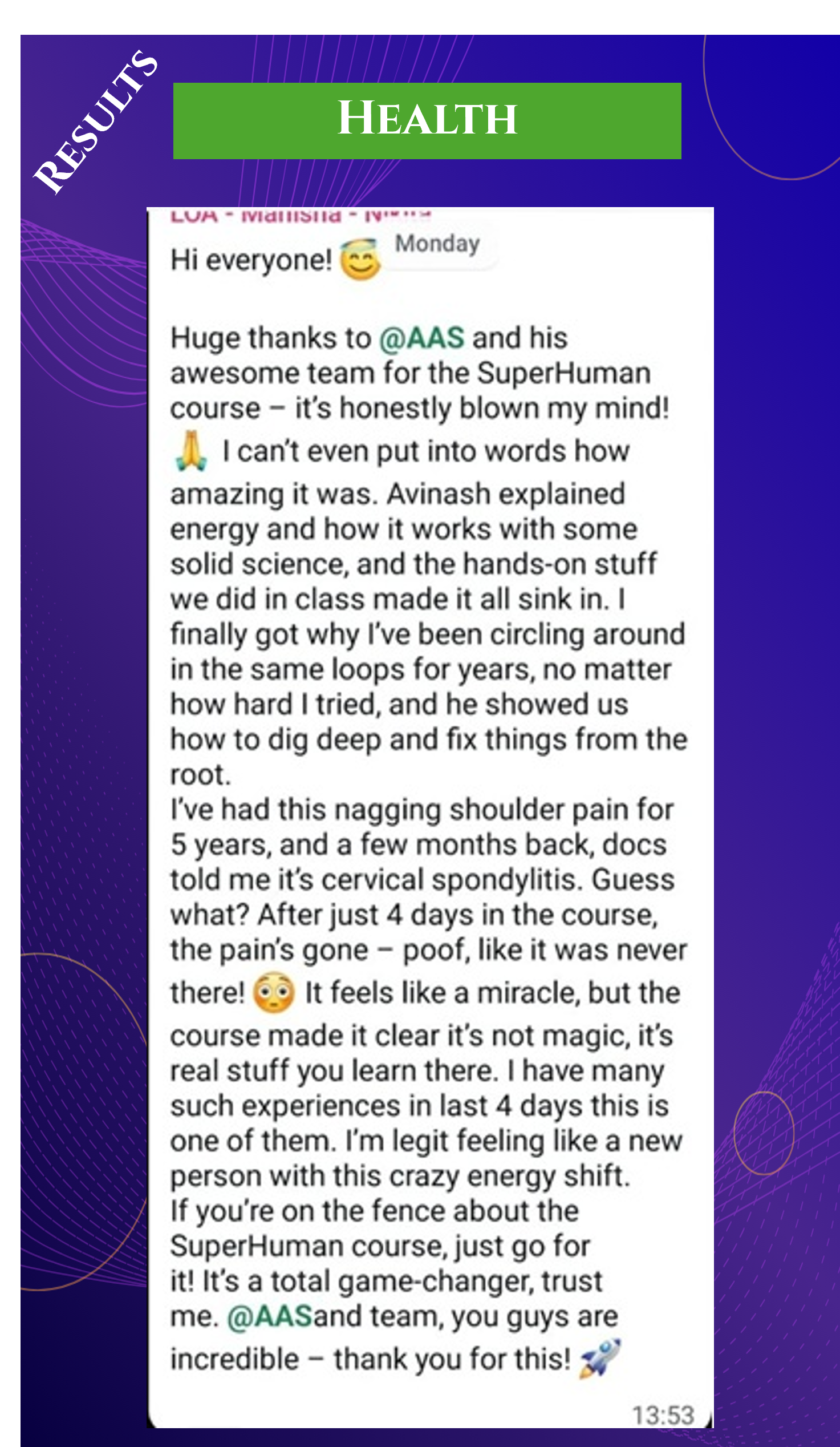 Aaron giving feedback